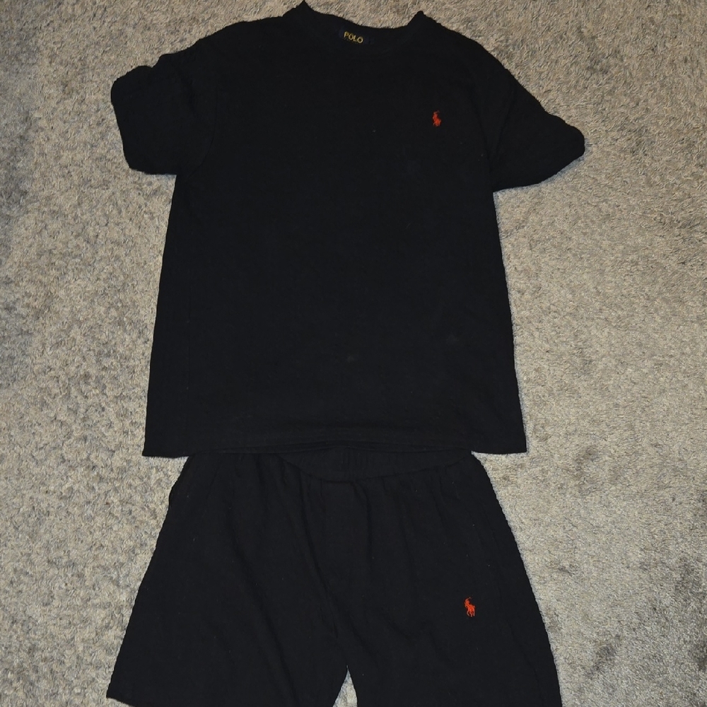 U.S. Polo Assn. Black Men Shorts Hybrid Set